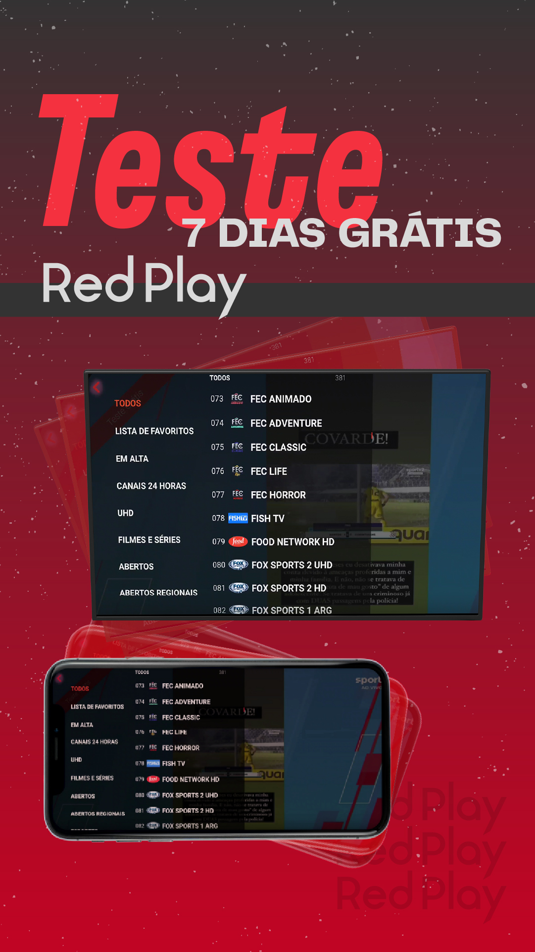 Redplay 2023 RedPlay Banner Teste Gratis Mobile 